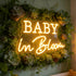 Baby In Bloom Neon Signs Led Gender Reveal Party Boy/Girl Decorations Neon Letters Signs Pregnancy Announcement Party