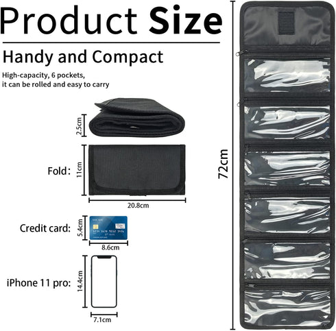 6 Multipack VOCHIC Money Bag, Money Organizer for Cash with Pocket Money Holder, Cash Bill Organizer, Money Pouch Small