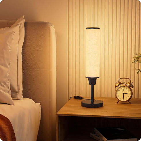 (10%-100%) (3000k-6000k),Small Nukanu Table Lamp with RemoteBedside Lamps for Night Stands, Nightstand Lamp