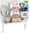 Clamp-on Desk Pegboard, Steel Desktop Organizer, Magnetic Metal Peg Board for Gaming & Office, No-Drill, White