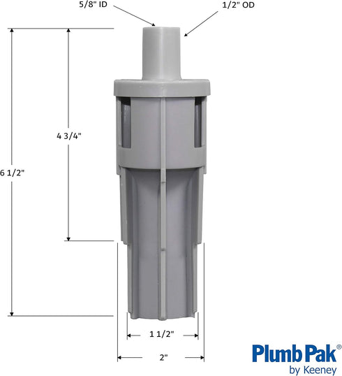Plumb Pak PP855-69 Plastic Water Softener Air Gap - 2 in. for Standpipes
