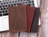 Leather Journal Cover for 3.5" x 5.5" Pocket Notebook with Pen Loop, Compatible with Rocketbook Mini - Wine