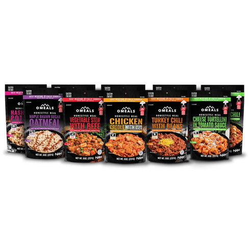 OMEALS Vegetarian Chili-MRE-Extended Shelf Life-Fully Cooked w/Heater-Perfect for Outdoor Enthusiasts, Travelers