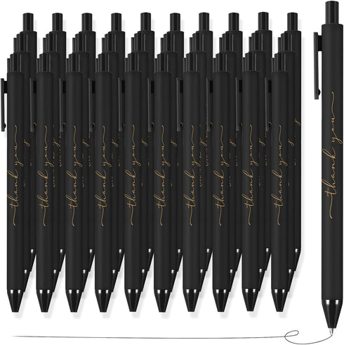 Dispowreath 50pcs Thank You Pens Bulk Cute Multicolor Ballpoint Pen for Server Employee