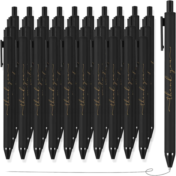 Dispowreath 50pcs Thank You Pens Bulk Cute Multicolor Ballpoint Pen for Server Employee