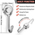 FINDMAG Magnetic Hooks, 30lbs+ Heavy Duty Hooks, Swivel Swing Hooks for Fridge, Kitchen, Garage, 20 Pack, Silver
