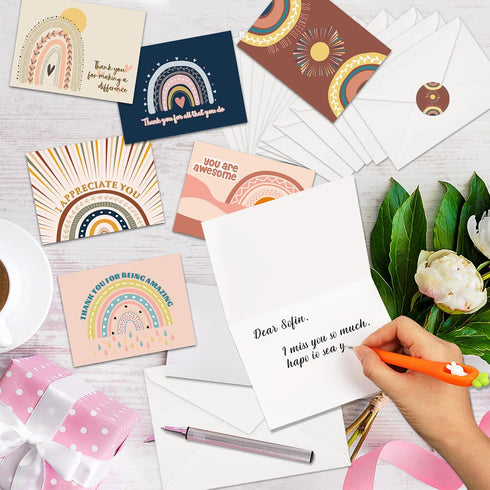 GOGOBAY 24 You Are Awesome Cards with Envelopes-I Appreciate You,You Are Awesome,Thank You for Making a Difference