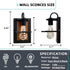 E26 Farmhouse Wall Light Fixtures,Modern Industrial Wall Sconces Lighting Indoor with Base Faux-Wood Color Matte Black