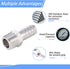 2 Pcs Stainless Steel 1/4" Barb x 1/2" MNPT Male Adaptor Coupler Connector for Home Brew Fitting