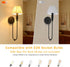cancomzone Sets 2 Set Wall Sconces of | Bathroom Wall Sconces of Two with Pleated Shades | Black Wall Lighting