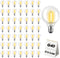 Adirxon 50-Pack G40 LED Replacement Light Bulbs Bulk Shatterproof 0.6W E12 Base 2700K