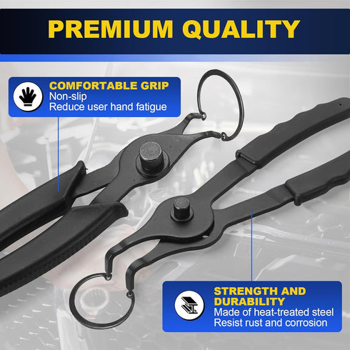 14PCS Set Set 45/90 0.038in 0.047in 0.070in 0.090in DASBET Snap Ring Pliers Heavy Duty Retaining Ring Pliers with Bent
