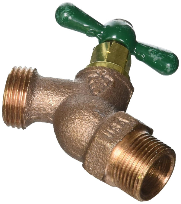 Arrowhead Brass 351LF Hose Bibb, 3/4" Male Pipe Thread, Red Brass
