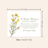 5.5x4.25 Sympathy Thank You Cards, Personalized Flat Funeral Thank You Cards with Yellow Flowers, Envelopes Included