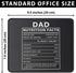 Dad Nutritional Facts Mouse Pad - Funny Gag Dad Gifts - Birthday, for Men, Dad, New Daddy, Papa, Father from Wife, Son, Daughter - 9.5 x 7.8 Inches Mouse Mat by Wish State