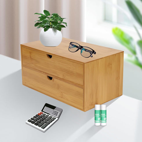 DDBESSIC 2 Desk Organizer Office Desktop Organizer with Drawer, Desk Top Accessories Stationary Organizer Desk Caddy