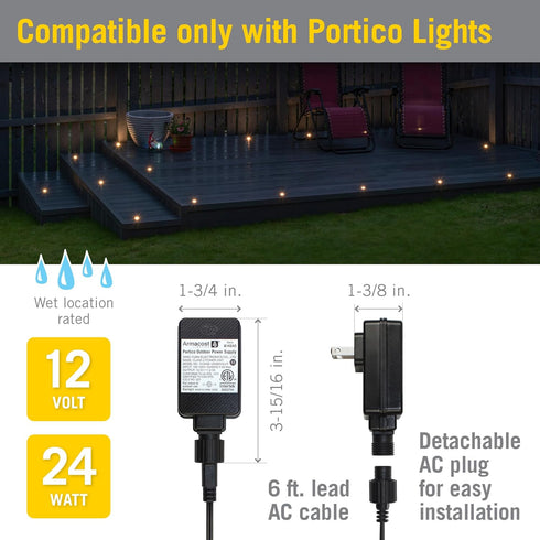 Armacost Lighting 12V 814240 Portico Outdoor LED Driver (for use with Portico Recessed Outdoor LED Lights)