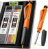 Nicpro Upgraded 3-IN-1 Carpenter Pencils Set with Finger Grip, 1 Construction Pencil and 13 Refill