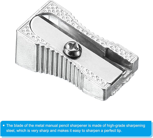 PATIKIL 24 Pack Metal Pencil Sharpeners, Aluminum Alloy Mini Manual Sharpener with Single Hole for Office Classroom Art