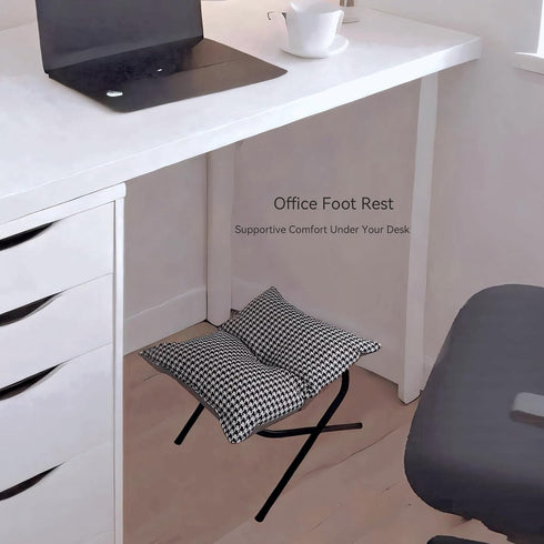 MOYZZWY Foldable Foot Rest Stool for Under Desk or Sofa - Office Footrest Ottoman, Portable Leg Rest for Home & Office