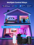 YULINKCO 16.4ft 44 RGB+IC LED Strip Light, Smart LED Light for Bedroom, Bluetooth APP Control, Color Changing LED Strip