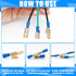 50 Pcs Piggyback Spade Connectors, 3 Way Adapter Dual Male to Single Female Quick Disconnect Connectors