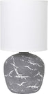Simple Designs LT1170-GRY 12.4" Chic Glow Rounded Marble Inspired Concrete Table Lamp