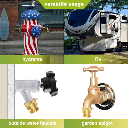 Set, 3/4 Inch (4-Pack) SUNGATOR Anti Siphon Valve, Hose Bib Vacuum Breakers Backflow Preventer for Garden Spigot, RV