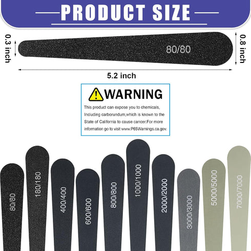 Honoson 20 Pcs Sanding Sticks, Assorted Polishing Sticks for Plastic Models, Metal and Wood Craft Tools