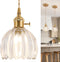 Pendant Light Fixtures,Mini Hanging Lights 5.1Inch E26 Transparent Glass Vintage Pendant Light