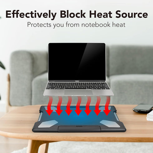 EHO Portable Laptop Pad for Your Lap, Lightweight with Foldable Stopper and Retractable Mouse Pad Tray