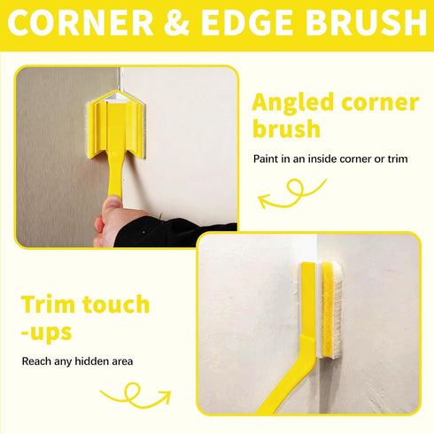 14 4 (7"+4"+1"+V-Corner) 9 360 7" Set Pcs Walls Paint Edger Tool Professional Paint Edger Kit Shape Trim Pads