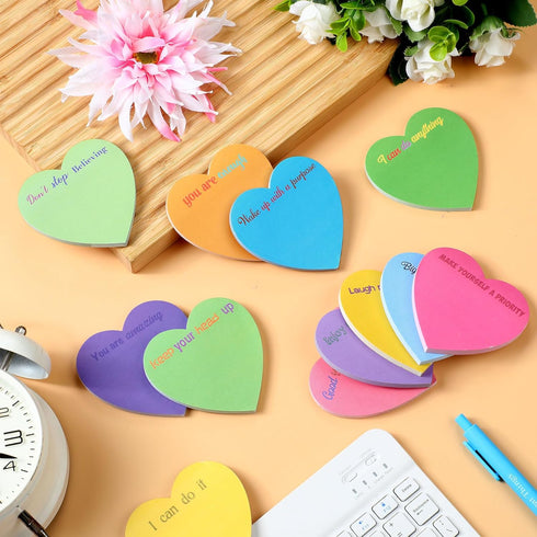 Teling 24 Pieces Inspirational Sticky Notes, Graduation Gift, Cute 3x3 inch Pads for Reminder Work Studying