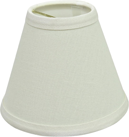 Aspen Creative 32045-2A, 3" 6" 5" Set 2 Hardback Empire Clip-On Chandelier Lamp Shade, Off-White, Top x Bottom x Slant