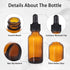 48 Pack 1oz Amber Glass Bottles with Glass Eye Droppers for Essential Oils, Perfumes & Lab Chemicals (54 Pieces Labels)