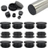 EASYEAH 1-1/2" (38mm) Plastic Hole Plugs Black -Round Chair Leg Caps, Flush
