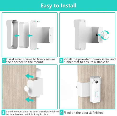 Pefecon Commercial Anti-Theft Blink Doorbell Mount, Heavy Duty Metal Door Mount for All-New Blink Video