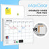 MaxGear Monthly Calendar Dry Erase Board for Wall, 16"x12" Small Hanging Double-sided White Board, Portable Whiteboard for Planning, Drawing, Memo, to Do List, School, Home, Kitchen, Office by MaxGear