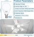 comzler Ceiling Fan Light Bulbs Candelabra LED Bulbs - 60 watt Equivalent, 5000K Daylight White Candelabra E12 Base A15 Small Light Bulbs,600lm,Non-Dimmable, Pack of 6 by comzler