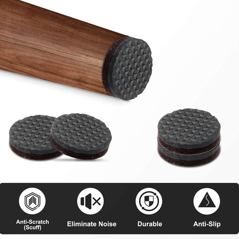 Yelanon 38 pcs Non Slip Furniture Pads, Self Adhesive Rubber Feet, Anti Slide Protector for Hardwood Floors