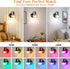 15 VerRon Rechargeable Battery Operated Wall Sconce with Amber Glass Lampshade, Wireless Wall Scone Decor with Remote