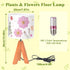 14.96in, 9W 3-Color Dried Flowers Tripod Table Lamp LED Cute Bedside Lamp with Flowers Linen Lampshade for Nursery