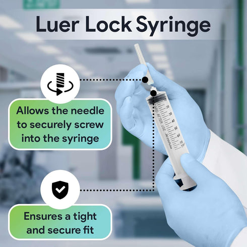75 ml Syringe without Needle - 5 Pack of Individually Wrapped Disposable Syringes - Good for Medical, Scientific Lab, Home Use, and More - Sterile Luer Lock Syringes