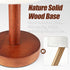 Bulb Wood2) LALISU Small Table Lamp Nightstand Lamp Linen Lampshade Bedroom Wood Base Small Bedside Lamp for Night