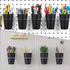 5pcs Set, Black Pegboard Cup and Hook Nail and Screw Organizer Cups with Hooks for Garage, Workshop, and Workbench