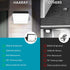 2200mAh 1500LM IP65 3 1 Pack Solar Motion Sensor Outdoor Lights with Auto Head-up, LED Solar Security Wall Flood Lights