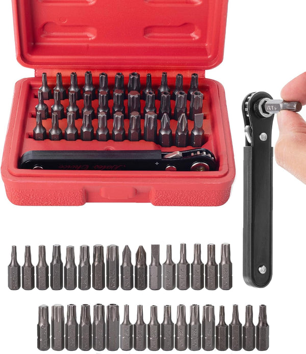 Bates Choice Mini Ratchet Set, 34 pcs, 1/4-Inch Drive, Cr-V Steel, Security