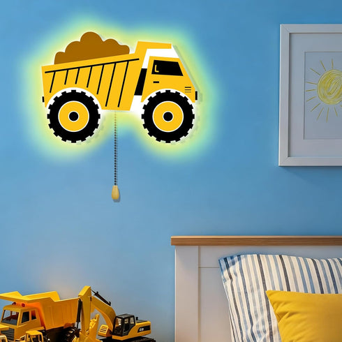 Aurelema Construction Themed Night Light Wall Lamp Sleeping Nursery Lighting Cute Floating