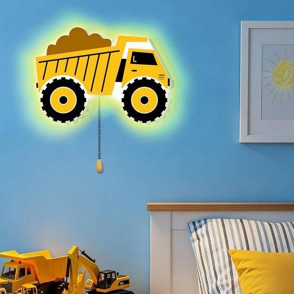 Aurelema Construction Themed Night Light Wall Lamp Sleeping Nursery Lighting Cute Floating