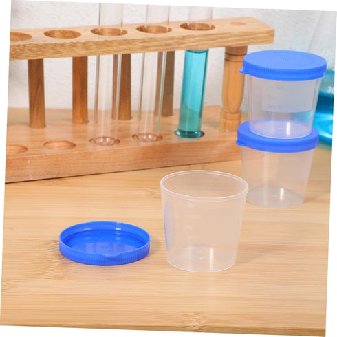 30pcs PRETYZOOM Disposable Sputum Cups Lids Specimen Collection Cups for Pregnancy Tests Lightweight Portable Sterile